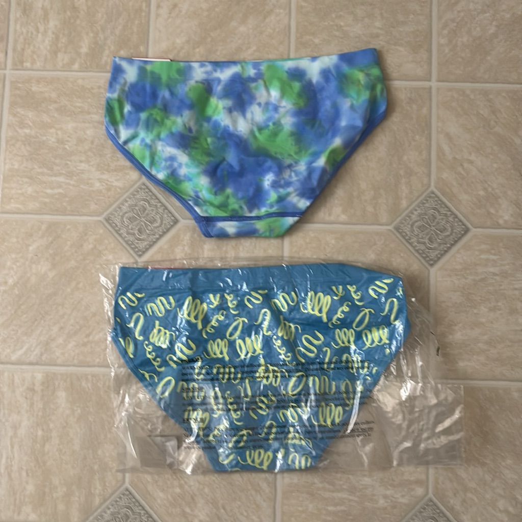 Maidenform Girl Blue And Green Tie-Dye Bikini Briefs - 2 Pack — image 2 of 2